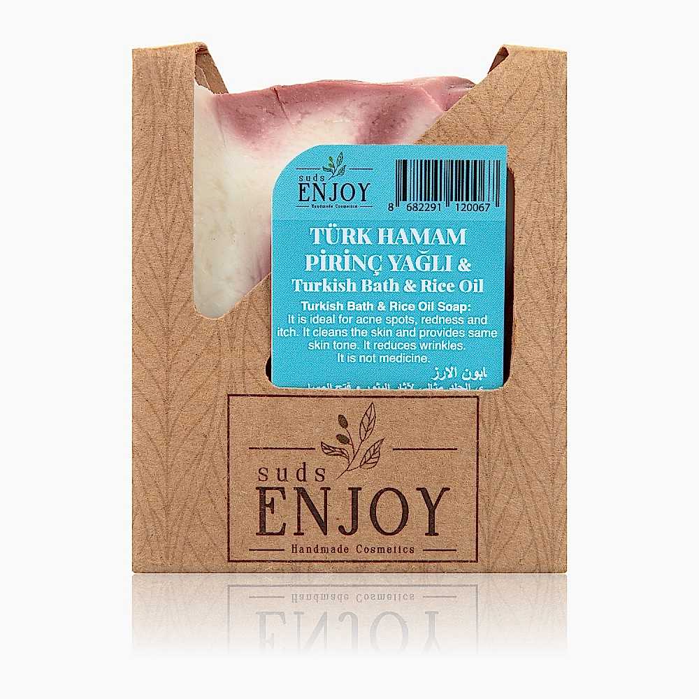 Doğal Türk Hamam & Pirinç Yağlı El Yapımı Yüz, Saç Ve Vücut Sabunu